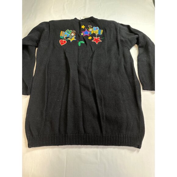 Vintage QVC Quacker Factory Womens Small Cardigan Sweater Good Wishes Angels - Picture 8 of 10